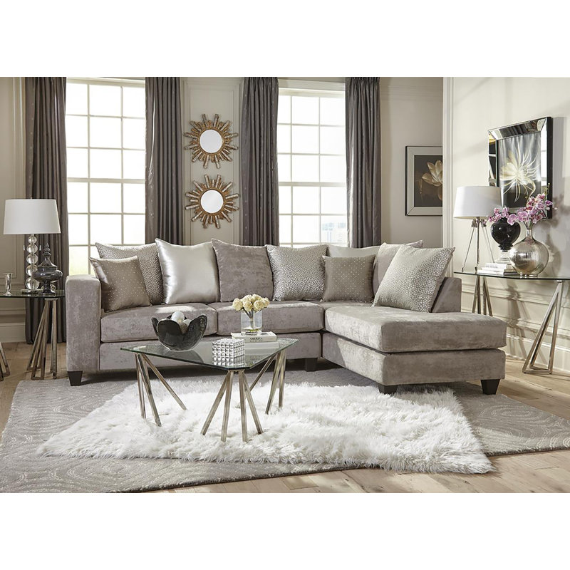 Mercer41 Crissyfield 106" Wide Right Hand Facing Sofa & Chaise Wayfair